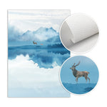 tableau peinture brume et montagne