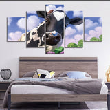 tableau enfant vache noir et blanche