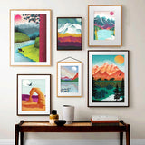 tableau peinture abstraite d’une rivière