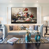 tableau peinture classique fleurs
