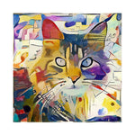 tableau peinture pop art d’un chat
