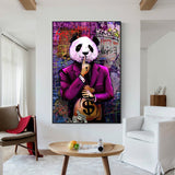 tableau graffiti de panda