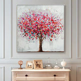 tableau peinture arbre feuille abstraite
