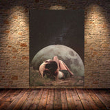 tableau banc sur la lune