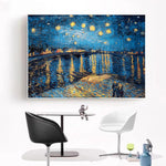 tableau peinture connu bleu