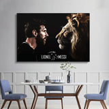 tableau de Foot lion et Messi