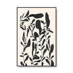 tableau minimaliste feuilles noir