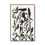 tableau minimaliste feuilles noir