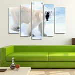 tableau ours blanc qui hurle