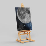 tableau affiche explicative de la lune