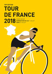 Affiche vintage Tour de France 2018