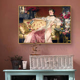 Affiche peinture classique robe blanche