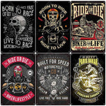 Born To Ride Poster Motorcycle Tin Signs Retro Metal Sign 