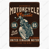 Plaque Car Motorcycle Vintage Metal Tin Signs Biker DAD 