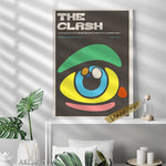 The Clash Punk Music Band Poster Abstract Eyes Geometry 