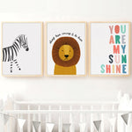 tableau dessin lion cute