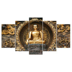 Tableau bouddha Statue en or (avec cadre)