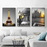 tableau noir et blanc de Paris