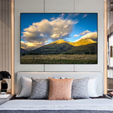 tableau photo montagne et nuages