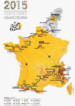 Affiche vintage carte tour de France