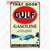 That Good Gulf Gasoline Vintage Pin Up Girl Metal Tin Signs 