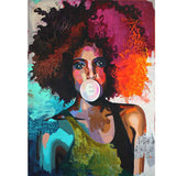 tableau peinture pop art femme noire