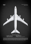 Affiche vintage avion 747