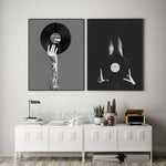 tableau vinyle noir