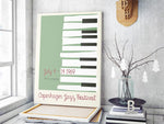 tableau piano moderne vert