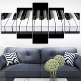 Tableau piano noir touches blanches