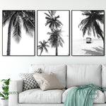tableau photo noir et blanc tropicale