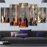 tableau collection guitare marrons