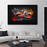 Valentino Rossies Racing Abstract Canvas Posters and Print 