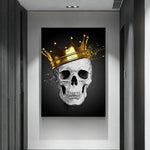 tableau crâne couronne du roi