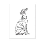 tableau minimaliste chien abstrait