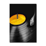 tableau vintage enceinte noire et jaune