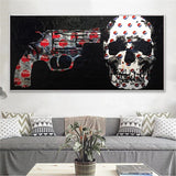 tableau pistolet et skull