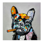 tableau pop art bulldog