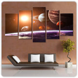 tableau lumière orange dans l’espace