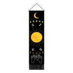 Tableau verticale lune et soleil jaune