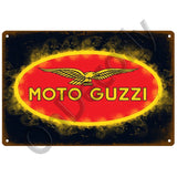 Retro Moto Guzzi Service Car Metal Sign Tin Sign Garage 