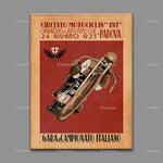 Affiche vintage moto italienne