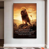 tableau affiche de film avec un lion