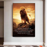 tableau film de lion