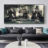 tableau chiens qui jouent au poker