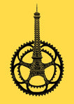 Affiche vintage roue de vélo