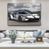 tableau super car blanche
