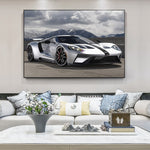 tableau super car blanche