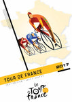 Affiche vintage vélo carte de France