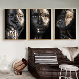 Affiche africaine visage en or